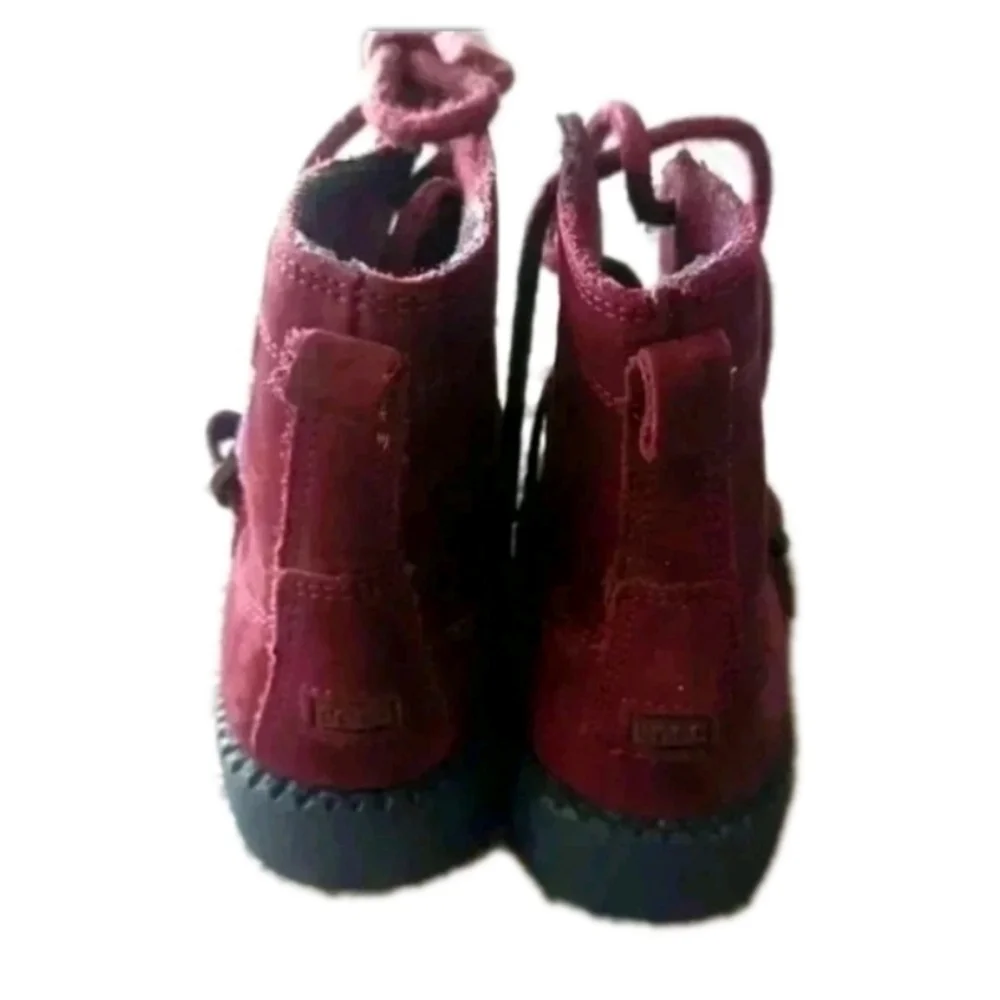 Ralph Lauren Kids Burgundy Ranger HI II Ski Polo Bear Suede Boots 10